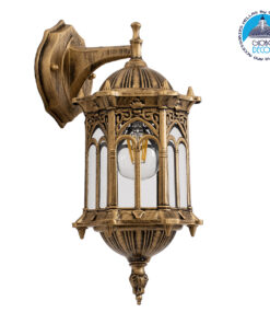 GloboStar® DARCY 00658 Vintage Φωτιστικό Τοίχου Απλίκα Μονόφωτο Μπρούτζινο Μεταλλικό Πλέγμα Φ15.5 x Y34.5cm