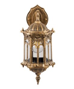 GloboStar® DARCY 00658 Vintage Φωτιστικό Τοίχου Απλίκα Μονόφωτο Μπρούτζινο Μεταλλικό Πλέγμα Φ15.5 x Y34.5cm