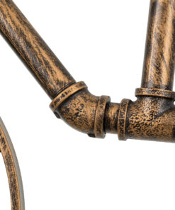 GloboStar® SWIFTWALKER 00660 Vintage Industrial Κρεμαστό Φωτιστικό Οροφής Τρίφωτο 3 x E27 Μπρούτζινο Μεταλλικό Πλέγμα Μ85 x Π29.5 x Υ55cm