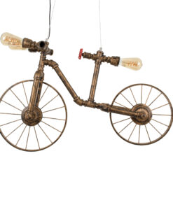 GloboStar® SWIFTWALKER 00660 Vintage Industrial Κρεμαστό Φωτιστικό Οροφής Τρίφωτο 3 x E27 Μπρούτζινο Μεταλλικό Πλέγμα Μ85 x Π29.5 x Υ55cm