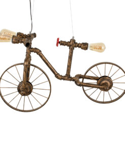 GloboStar® SWIFTWALKER 00660 Vintage Industrial Κρεμαστό Φωτιστικό Οροφής Τρίφωτο 3 x E27 Μπρούτζινο Μεταλλικό Πλέγμα Μ85 x Π29.5 x Υ55cm