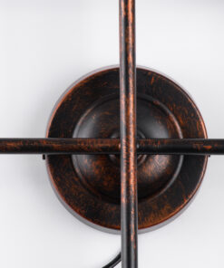 GloboStar® PIPING 00662 Vintage Industrial Επιτοίχιο Φωτιστικό Πολύφωτο Σκούρο Καφέ- Χάλκινο Μεταλλικό Πλέγμα Μ40 x Π9 x Υ52cm