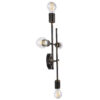 GloboStar® PIPING 00663 Vintage Επιτοίχιο Φωτιστικό Πολύφωτο 4xE27 AC220-240V IP20 – Μ40 x Π9 x Υ52cm – Μπρούτζινο Μεταλλικό Πλέγμα