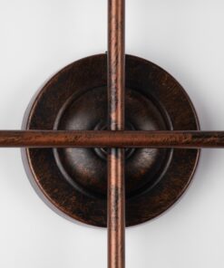 GloboStar® PIPING 00668-1 Vintage Industrial Φωτιστικό Οροφής Πολύφωτο Χάλκινο Μεταλλικό Πλέγμα Μ78.5 x Π9.5 x Υ64cm