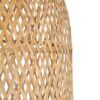 GloboStar® CALERO 00671 Μοντέρνο Κρεμαστό Φωτιστικό Οροφής Μονόφωτο 1 x E27 Μπεζ Μπαμπού Καμπάνα Φ50 x Υ110cm