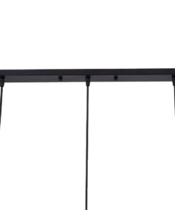 GloboStar® ELISE 00682 Μοντέρνο Κρεμαστό Φωτιστικό Οροφής Τρίφωτο 3 x E27 Μπεζ Μεταλλικό Ξύλινο Δρυς Ράγα Μ76 x Π8 x Υ130cm