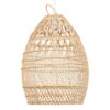 GloboStar® TAHITI 00710 Vintage Κρεμαστό Φωτιστικό Οροφής Μονόφωτο 1 x E27 Μπεζ Ξύλινο Bamboo Φ38 x Y50cm