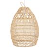 GloboStar® TAHITI 00710 Vintage Κρεμαστό Φωτιστικό Οροφής Μονόφωτο 1 x E27 Μπεζ Ξύλινο Bamboo Φ38 x Y50cm