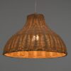 GloboStar® MAYOTTE 00724 Vintage Κρεμαστό Φωτιστικό Οροφής Μονόφωτο 1 x E27 Μπεζ Ξύλινο Bamboo Φ40 x Y28cm