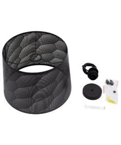 GloboStar® SPARKLE 00733 Μοντέρνο Κρεμαστό Φωτιστικό Οροφής Μονόφωτο 1 x E27 Μαύρο Μεταλλικό Πλέγμα Φ35 x Y26cm