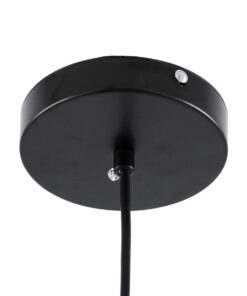 GloboStar® CHARLOTTE 00743 Μοντέρνο Κρεμαστό Φωτιστικό Οροφής Μονόφωτο Φιμέ Γυάλινο Μαύρο Μεταλλικό CREE LED 5W 500lm 180° AC 85-265V Θερμό Λευκό 2700K Φ23 x Υ23cm