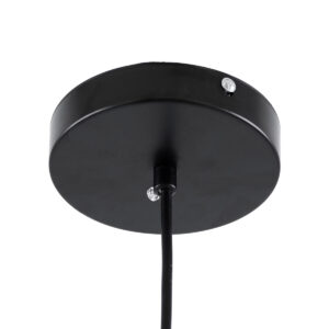 GloboStar® CHARLOTTE 00743 Μοντέρνο Κρεμαστό Φωτιστικό Οροφής Μονόφωτο Φιμέ Γυάλινο Μαύρο Μεταλλικό CREE LED 5W 500lm 180° AC 85-265V Θερμό Λευκό 2700K Φ23 x Υ23cm