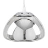 GloboStar® CRISTIN 00756 Μοντέρνο Κρεμαστό Φωτιστικό Οροφής Μονόφωτο 1 x G4 AC 230V Ασημί Νίκελ Γυάλινο Φ18 x Υ13cm