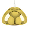 GloboStar® CRISTIN 00757 Μοντέρνο Κρεμαστό Φωτιστικό Οροφής Μονόφωτο 1 x G4 AC 230V Χρυσό Γυάλινο Φ18 x Υ13cm