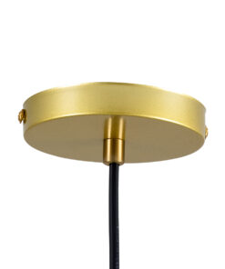 GloboStar® LIBRARY 00767 Vintage Κρεμαστό Φωτιστικό Οροφής Μονόφωτο 1 x E27 Πράσινο Γυάλινο Καμπάνα με Χρυσό Ντουί Φ26 x Υ20cm