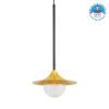 GloboStar® JOLIET 00777 Μοντέρνο Κρεμαστό Φωτιστικό Οροφής Μονόφωτο 1 x G9 AC 230V Μαύρο – Χρυσό Μεταλλικό Πλέγμα Φ20 x Υ43cm