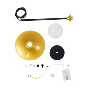 GloboStar® JOLIET 00777 Μοντέρνο Κρεμαστό Φωτιστικό Οροφής Μονόφωτο 1 x G9 AC 230V Μαύρο – Χρυσό Μεταλλικό Πλέγμα Φ20 x Υ43cm