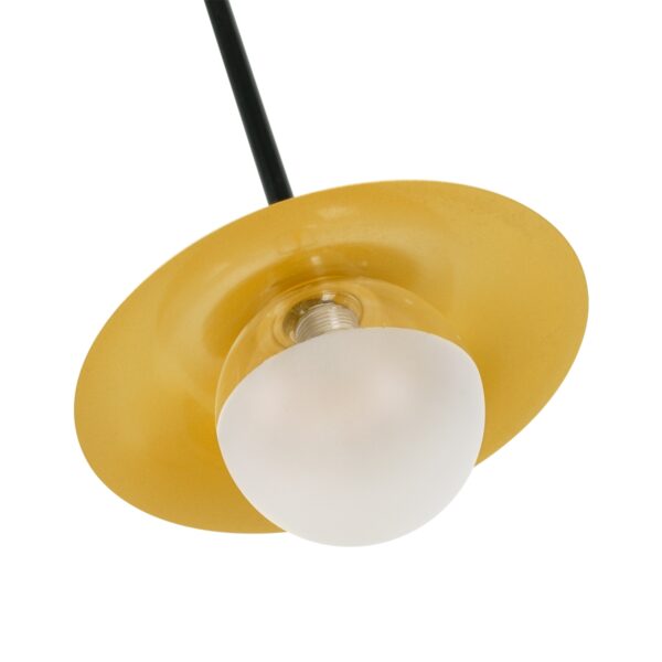 GloboStar® JOLIET 00778 Μοντέρνο Φωτιστικό Οροφής Δίφωτο 2 x G9 AC 230V Μαύρο – Χρυσό Μεταλλικό Πλέγμα Μ93 x Π20 x Υ100cm
