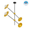 GloboStar® JOLIET 00779 Μοντέρνο Φωτιστικό Οροφής Πολύφωτο 4 x G9 AC 230V Μαύρο – Χρυσό Μεταλλικό Πλέγμα Μ93 x Π20 x Υ106cm