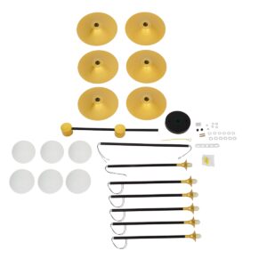 GloboStar® JOLIET 00780 Μοντέρνο Φωτιστικό Οροφής Πολύφωτο 6 x G9 AC 230V Μαύρο – Χρυσό Μεταλλικό Πλέγμα Φ93 x Υ87cm