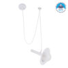 GloboStar® CELEST 00790 Μοντέρνο Μεταλλικό Κρεμαστό Φωτιστικό Οροφής Ανάρτηση Μονόφωτο 1 x G9 Λευκό με Λευκό Γυαλί Φ20 x Y26.5cm