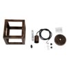 GloboStar® CUBE 00793 Μοντέρνο Κρεμαστό Φωτιστικό Οροφής Μονόφωτο Καφέ Σκουριά Μεταλλικό Πλέγμα Μ25 x Π25 x Υ25cm