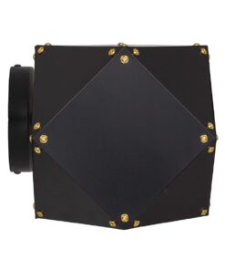 GloboStar® WELLES Replica 00795 Μοντέρνο Φωτιστικό Τοίχου Απλίκα Δίφωτο Μεταλλικό Μαύρο – Χρυσό Μ52 x Π21 x Υ17cm