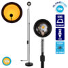 GloboStar® 00819 Μοντέρνο Minimal Επιδαπέδιο Φωτιστικό Μεταλλικό Μονόφωτο LED 12W DC 5V με Projector LENS Ειδικού Εφέ & Καλώδιο Τροφοδοσίας USB Rotation Head 180° SUN