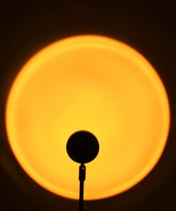 GloboStar® 00819 Μοντέρνο Minimal Επιδαπέδιο Φωτιστικό Μεταλλικό Μονόφωτο LED 12W DC 5V με Projector LENS Ειδικού Εφέ & Καλώδιο Τροφοδοσίας USB Rotation Head 180° SUN