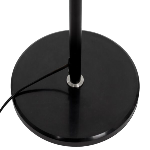 GloboStar® VERSA 00830 Μοντέρνο Φωτιστικό Δαπέδου Μονόφωτο Μεταλλικό Μαύρο με Μαύρη Μαρμάρινη Βάση Φ14.5 x Υ155cm