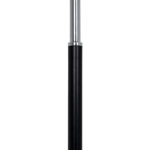 GloboStar® VERSA 00830 Μοντέρνο Φωτιστικό Δαπέδου Μονόφωτο Μεταλλικό Μαύρο με Μαύρη Μαρμάρινη Βάση Φ14.5 x Υ155cm