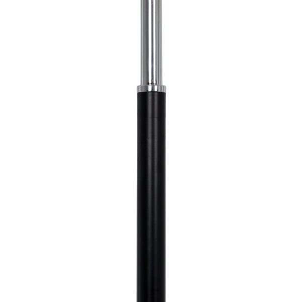 GloboStar® VERSA 00830 Μοντέρνο Φωτιστικό Δαπέδου Μονόφωτο Μεταλλικό Μαύρο με Μαύρη Μαρμάρινη Βάση Φ14.5 x Υ155cm