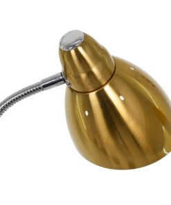 GloboStar® VERSA 00832 Μοντέρνο Φωτιστικό Δαπέδου Μονόφωτο 1 x E27 Μπρονζέ Χρυσό Μεταλλικό Καμπάνα με Μαύρη Μαρμάρινη Βάση D15 x H155cm