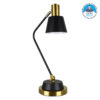 GloboStar® LETO 00834 Μοντέρνο Επιτραπέζιο Φωτιστικό Γραφείου Μονόφωτο Μεταλλικό Μαύρο – Χρυσό Φ13 x Μ30 x Π18 x Υ54cm