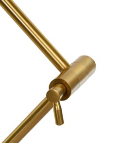 GloboStar® ZETO 00836 Μοντέρνο Επιτραπέζιο Φωτιστικό Γραφείου Μονόφωτο Μεταλλικό Χρυσό Φ13 x Μ17 x Π17 x Υ72cm