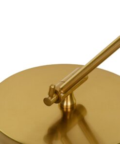 GloboStar® ZETO 00836 Μοντέρνο Επιτραπέζιο Φωτιστικό Γραφείου Μονόφωτο Μεταλλικό Χρυσό Φ13 x Μ17 x Π17 x Υ72cm