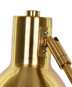 GloboStar® ZETO 00836 Μοντέρνο Επιτραπέζιο Φωτιστικό Γραφείου Μονόφωτο Μεταλλικό Χρυσό Φ13 x Μ17 x Π17 x Υ72cm