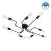 GloboStar® LIBERTA 00840 Μοντέρνο Φωτιστικό Οροφής Πολύφωτο Μαύρο Μεταλλικό Μ102 x Π72 x Υ10.5cm