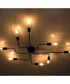 GloboStar® LIBERTA 00840 Μοντέρνο Φωτιστικό Οροφής Πολύφωτο Μαύρο Μεταλλικό Μ102 x Π72 x Υ10.5cm