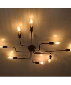 GloboStar® LIBERTA 00841 Μοντέρνο Φωτιστικό Οροφής Πολύφωτο Χάλκινο Σκουριά Μ102 x Π72 x Υ10.5cm