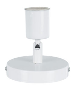 GloboStar® SARA 00842 Μοντέρνο Φωτιστικό Οροφής / Τοίχου Μονόφωτο 1xE27 Μεταλλικό Λευκό Φ10 x Υ10.3cm