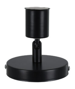 GloboStar® SARA 00843 Μοντέρνο Φωτιστικό Οροφής / Τοίχου Μονόφωτο 1xE27 Μεταλλικό Μαύρο Φ10 x Υ10.3cm