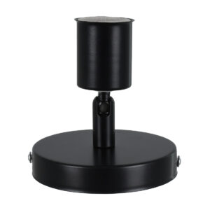 GloboStar® SARA 00843 Μοντέρνο Φωτιστικό Οροφής / Τοίχου Μονόφωτο 1xE27 Μεταλλικό Μαύρο Φ10 x Υ10.3cm
