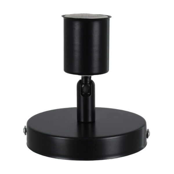 GloboStar® SARA 00843 Μοντέρνο Φωτιστικό Οροφής / Τοίχου Μονόφωτο 1xE27 Μεταλλικό Μαύρο Φ10 x Υ10.3cm
