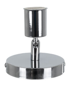 GloboStar® SARA 00844 Μοντέρνο Φωτιστικό Οροφής / Τοίχου Μονόφωτο 1xE27 Μεταλλικό Ασημί Νίκελ Φ10 x Υ10.3cm