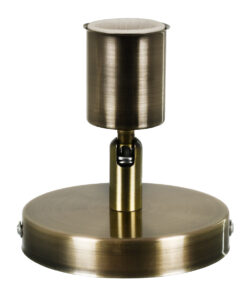 GloboStar® SARA 00847 Μοντέρνο Φωτιστικό Οροφής / Τοίχου Μονόφωτο 1xE27 Μεταλλικό Μπρούτζινο Φ10 x Υ10.3cm