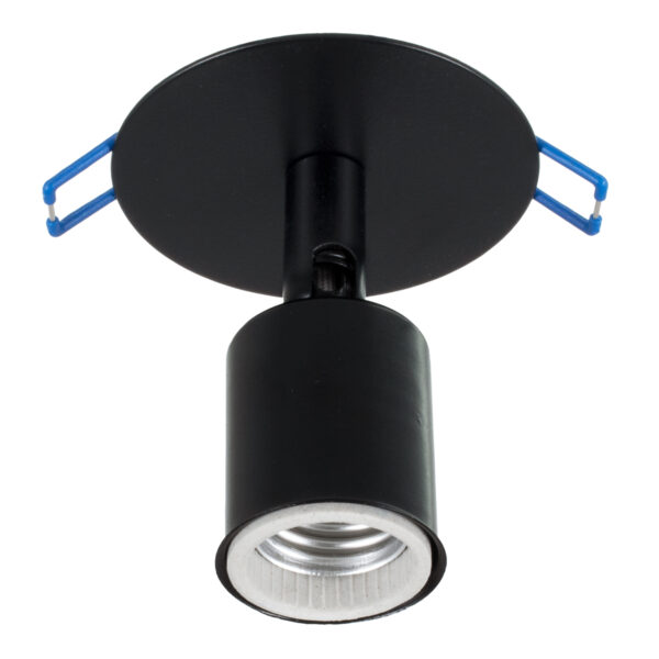 GloboStar® SARA 00849 Μοντέρνο Χωνευτό Φωτιστικό Οροφής / Τοίχου Μονόφωτο 1xE27 Μεταλλικό Μαύρο Φ8 x Υ8.5cm