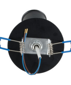 GloboStar® SARA 00849 Μοντέρνο Χωνευτό Φωτιστικό Οροφής / Τοίχου Μονόφωτο 1xE27 Μεταλλικό Μαύρο Φ8 x Υ8.5cm