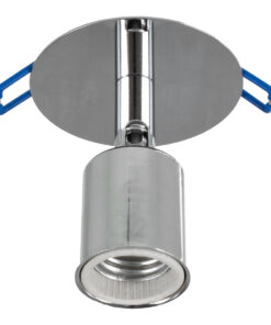 GloboStar® SARA 00850 Μοντέρνο Χωνευτό Φωτιστικό Οροφής / Τοίχου Μονόφωτο 1xE27 Μεταλλικό Ασημί Νίκελ Φ8 x Υ8.5cm