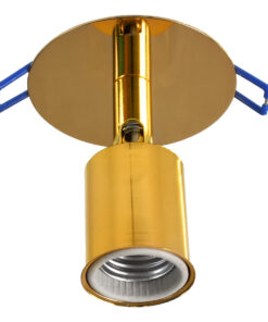 GloboStar® SARA 00851 Μοντέρνο Χωνευτό Φωτιστικό Οροφής / Τοίχου Μονόφωτο 1xE27 Μεταλλικό Χρυσό Φ8 x Υ8.5cm